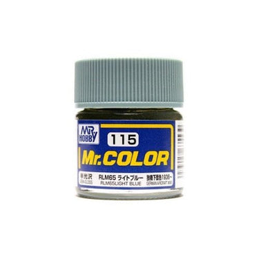 Mr Hobby (Gunze) C115 Mr Color Semi Gloss RLM65 Light Blue Lacquer Paint 10ml